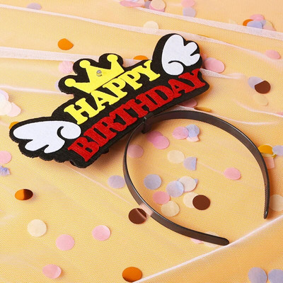 Boldog születésnapot Ragyogó sapka lányoknak Fiúknak Gyerek születésnapi parti dekoráció Aranyos hercegnő korona fejpánt parti kellékek