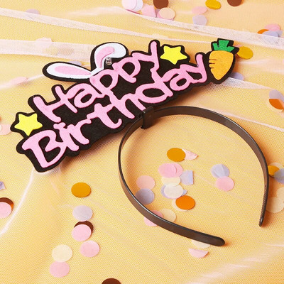 Boldog születésnapot Ragyogó sapka lányoknak Fiúknak Gyerek születésnapi parti dekoráció Aranyos hercegnő korona fejpánt parti kellékek