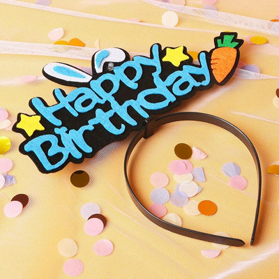 Boldog születésnapot Ragyogó sapka lányoknak Fiúknak Gyerek születésnapi parti dekoráció Aranyos hercegnő korona fejpánt parti kellékek