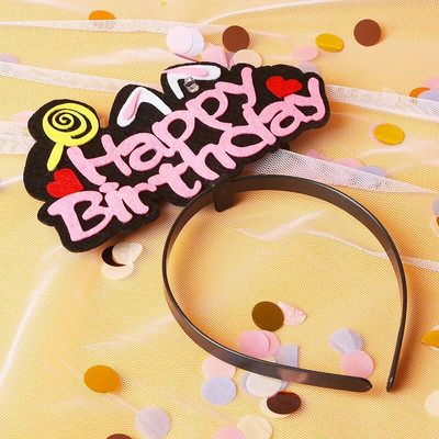 Boldog születésnapot Ragyogó sapka lányoknak Fiúknak Gyerek születésnapi parti dekoráció Aranyos hercegnő korona fejpánt parti kellékek