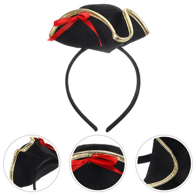 Helovino dekoras Plaukų dekoravimas Rekvizito lankeliai Pet Cosplay Galvos apdangalas Galvos apdangalas Audinys Vakarėlio aksesuaras Piratų skrybėlė Romanas
