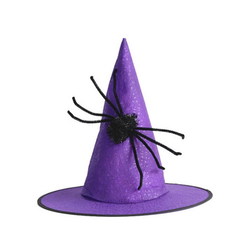 Хелоуин шапки за вещици за жени Деца вещици Костюми за Хелоуин Аксесоари Сгъваеми шапки за парти вещици Домашно облекло и обзавеждане