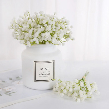 White Babys Breath Flowers Τεχνητό Λευκό Ψεύτικο Λουλούδι Gypsophila DIY Μπουκέτα λουλουδιών Σύνθεση Διακόσμηση τραπεζιού σπιτιού γάμου