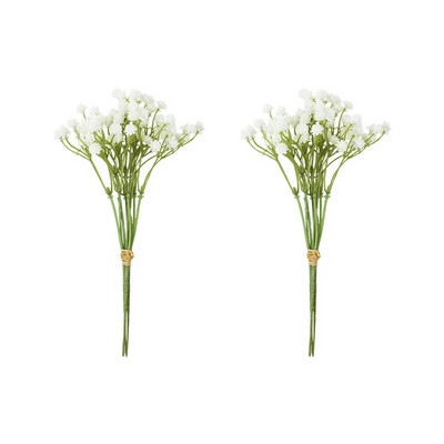 Baltos kūdikių kvėpuojančios gėlės Dirbtinė balta netikra gėlė Gypsophila „pasidaryk pats“ gėlių puokštės Vestuvių namų stalo dekoravimas
