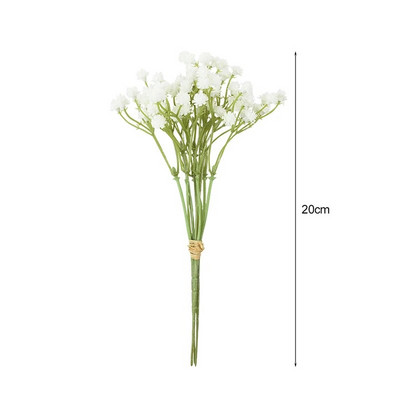Baltos kūdikių kvėpuojančios gėlės Dirbtinė balta netikra gėlė Gypsophila „pasidaryk pats“ gėlių puokštės Vestuvių namų stalo dekoravimas