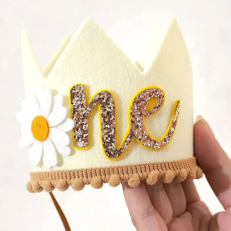 1 éves születésnapi sapka százszorszép koronás fejpánt sapkák felnőttek évfordulós sapkái fiú lány születésnapi baba zuhany party dekorációs sapka