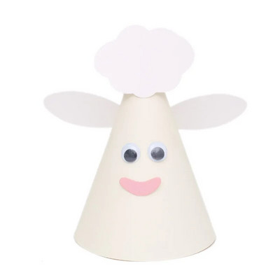 1db Haszonállatok Papírkalap barkácsolsz születésnapi parti dekoráció gyerekek gyerekek kellékek szabadtéri tevékenységek bárány tehén csirke malac kúpos sapka