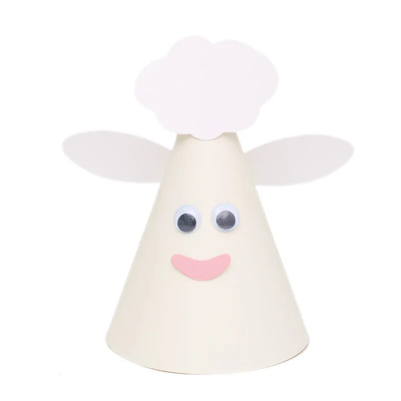 1db Haszonállatok Papírkalap barkácsolsz születésnapi parti dekoráció gyerekek gyerekek kellékek szabadtéri tevékenységek bárány tehén csirke malac kúpos sapka