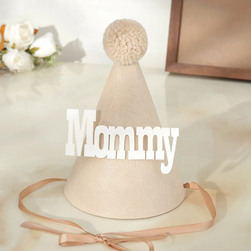 1vnt Mamos gimtadienio kepurė Tėčio gimtadienio šventės galvos apdangalas šventiniai papuošimai Mamos ir tėčio kepuraitės.