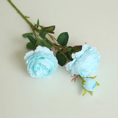 3 Head Silk Peony Τεχνητά λουλούδια European Rose Διακόσμηση σπιτιού Αξεσουάρ Floral γαμήλιο πάρτι Διακόσμηση τοίχου για ψεύτικα λουλούδια
