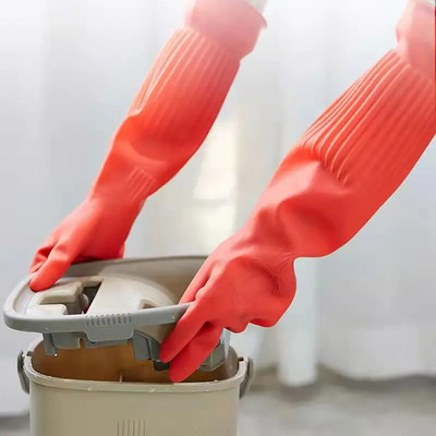 Γάντια πλυσίματος πιάτων από λάτεξ Πολύ παχιά αντιολισθητικά, ανθεκτικά στη φθορά Κουζίνα Καθαρισμός ρούχων για πλύσιμο αυτοκινήτου Γάντια από καουτσούκ