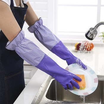 Πύκνωση Πιάτων Πλύσιμο Αδιάβροχο Πλύσιμο Εργαλεία Καθαρισμού Κουζίνας Μακρυμάνικα Γάντια από καουτσούκ Γάντια Οικιακής Χρήσης