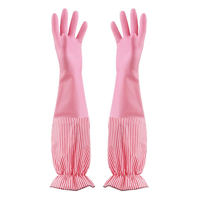 1 par podebljanih kućanskih rukavica za kuhinjsko pranje, pranje posuđa, rublja za pranje posuđa, rukavice s dugim rukavima, idealna zaštita za ruke
