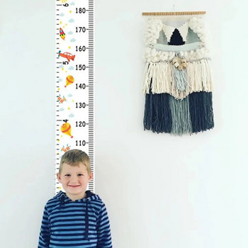 Графики за растеж на децата Висяща на стена линийка за височина Nordic Canvas Таблица за измерване на височината за детска стая Декорация на дома в детска стая