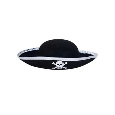 Piratų skrybėlės kaukolės spausdinimas suaugusiems vaikams Piratų kapitono skrybėlė Cosplay kostiumo kepurė Gimtadienio Helovino kaukių vakarėlio dekoravimo reikmenys