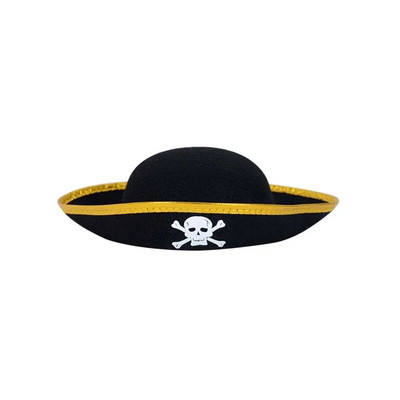 Piratų skrybėlės kaukolės spausdinimas suaugusiems vaikams Piratų kapitono skrybėlė Cosplay kostiumo kepurė Gimtadienio Helovino kaukių vakarėlio dekoravimo reikmenys