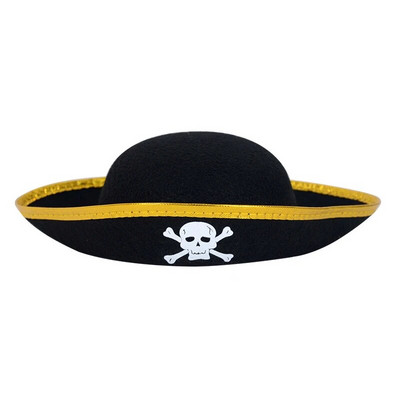 Piratų skrybėlės kaukolės spausdinimas suaugusiems vaikams Piratų kapitono skrybėlė Cosplay kostiumo kepurė Gimtadienio Helovino kaukių vakarėlio dekoravimo reikmenys