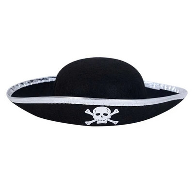 Piratų skrybėlės kaukolės spausdinimas suaugusiems vaikams Piratų kapitono skrybėlė Cosplay kostiumo kepurė Gimtadienio Helovino kaukių vakarėlio dekoravimo reikmenys