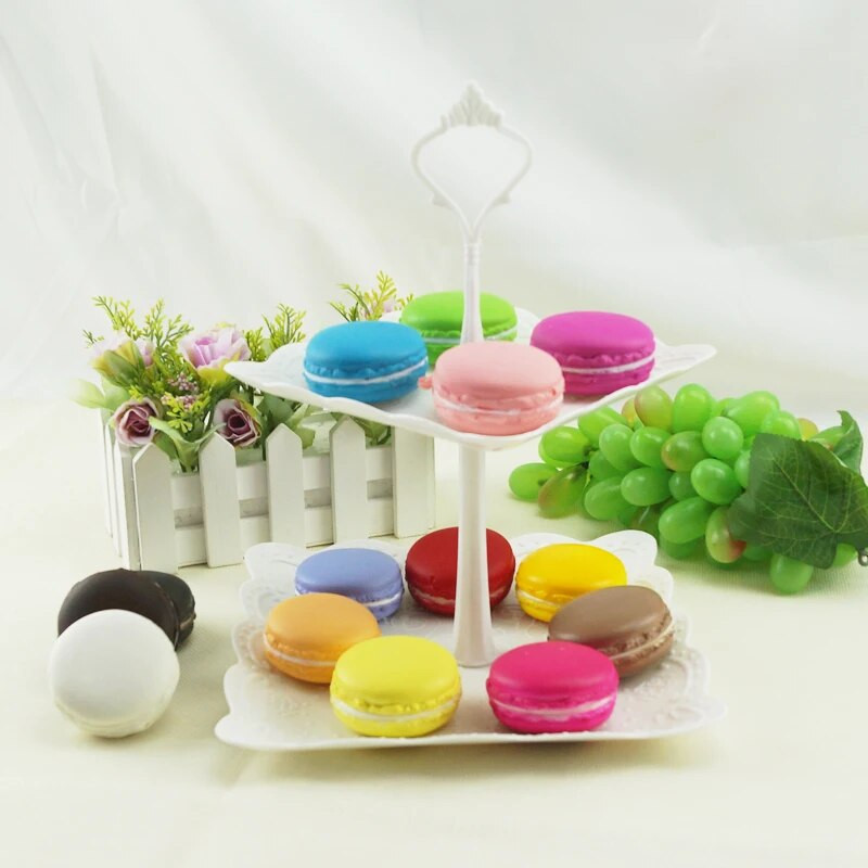 1 db szimuláció hamis Macaron kellékek ételmodell desszert dekoráció mesterséges torta asztal snack dekorok mesterséges sütemény lakberendezés