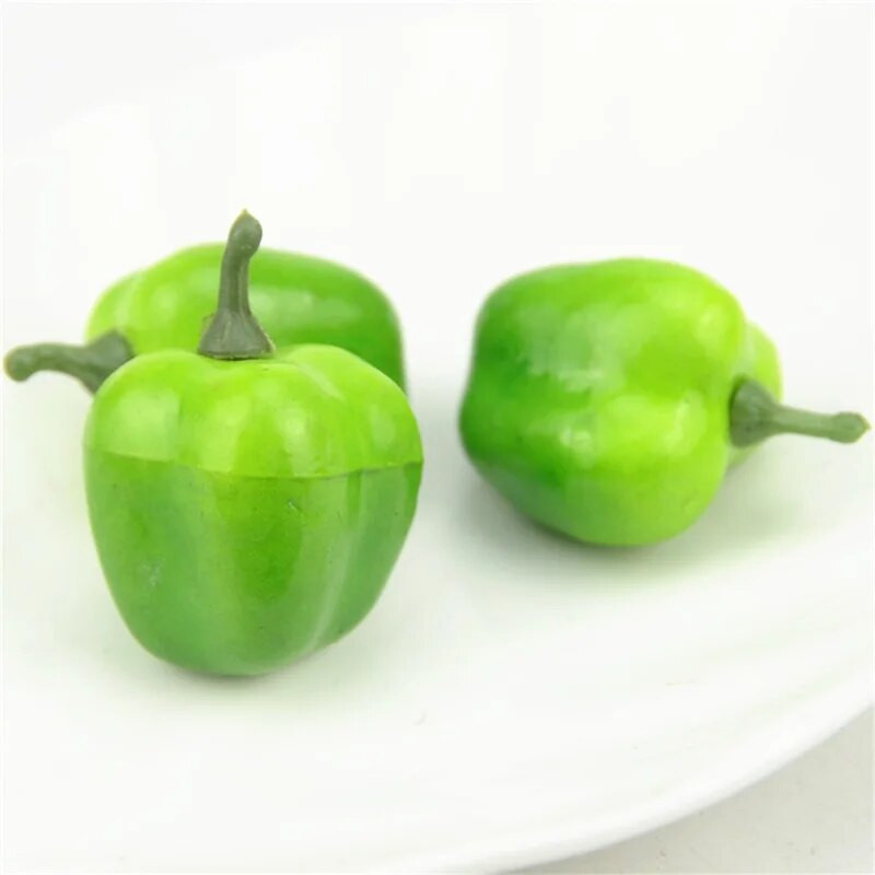 10 db 3,4 cm Hab Chili Műhab Műanyag Zöldség Hamis mesterséges PE Gyümölcs Modell Buli Konyha Esküvői Dekoráció