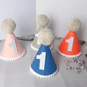 1. Kids Születésnapi Kalap Mini szám Kalapok Baba Fiúk Lányok Fejpánt Baby Shower Születésnapi Party Dekoráció Felnőtt évfordulós Kalapok