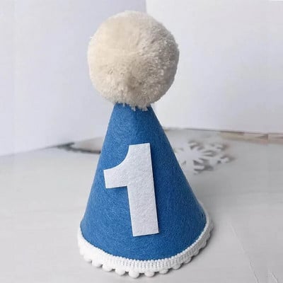 1. Kids Születésnapi Kalap Mini szám Kalapok Baba Fiúk Lányok Fejpánt Baby Shower Születésnapi Party Dekoráció Felnőtt évfordulós Kalapok