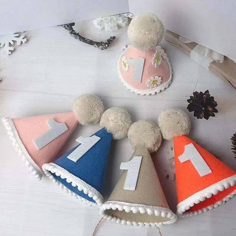 1. Kids Születésnapi Kalap Mini szám Kalapok Baba Fiúk Lányok Fejpánt Baby Shower Születésnapi Party Dekoráció Felnőtt évfordulós Kalapok