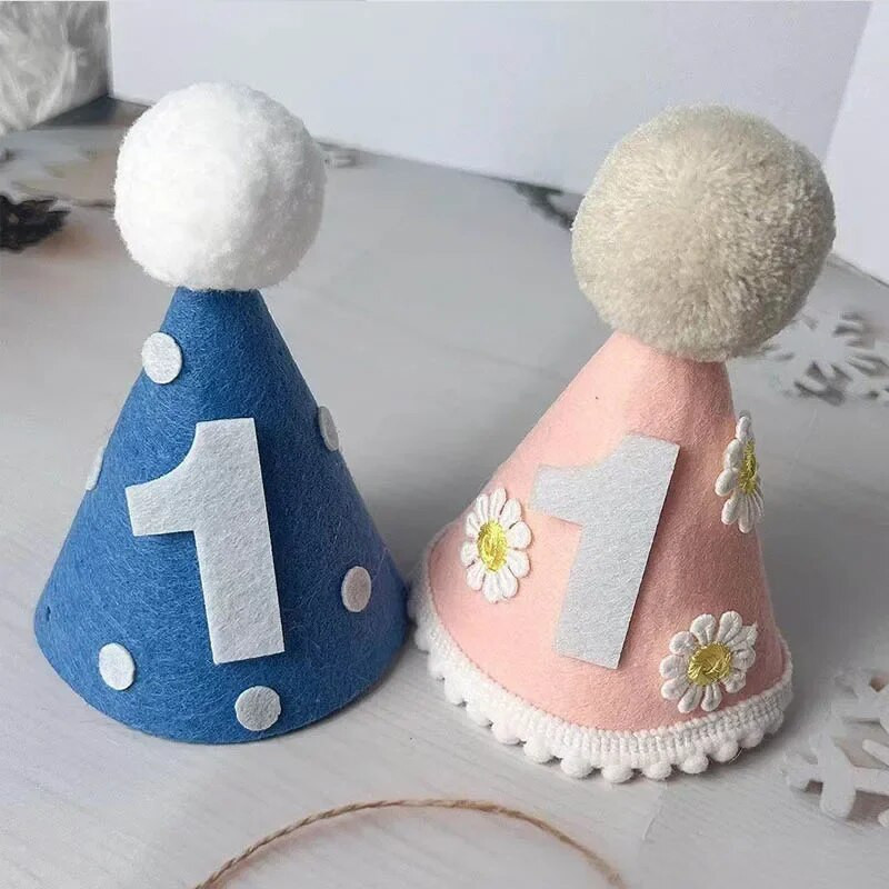 1. Kids Születésnapi Kalap Mini szám Kalapok Baba Fiúk Lányok Fejpánt Baby Shower Születésnapi Party Dekoráció Felnőtt évfordulós Kalapok
