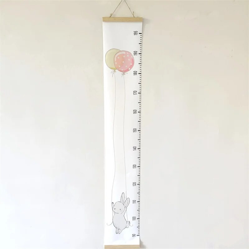 Skandináv rajzfilm állat baba magasságú vonalzó fa falra akasztós gyerekek növekedési diagram magasság rekord mérő vonalzó lakberendezési fotó kellékek