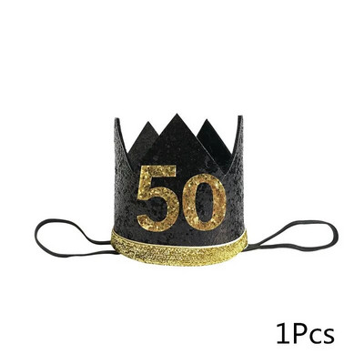 „Chicinlife“ 1 vnt. 30 40 50 60 metų karūnos gimtadienio galvos apdangalas Gimtadienio vakarėlio kepuraitės suaugusiesiems jubiliejinės kepuraitės galvos apdangalo dekoro reikmenys