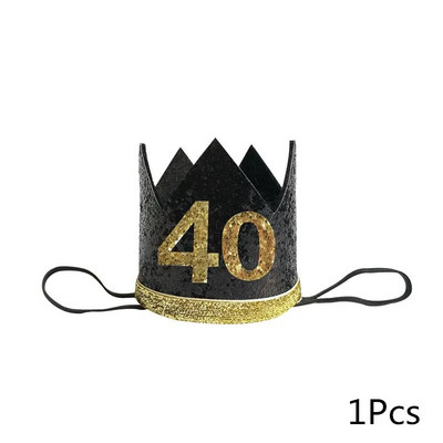„Chicinlife“ 1 vnt. 30 40 50 60 metų karūnos gimtadienio galvos apdangalas Gimtadienio vakarėlio kepuraitės suaugusiesiems jubiliejinės kepuraitės galvos apdangalo dekoro reikmenys