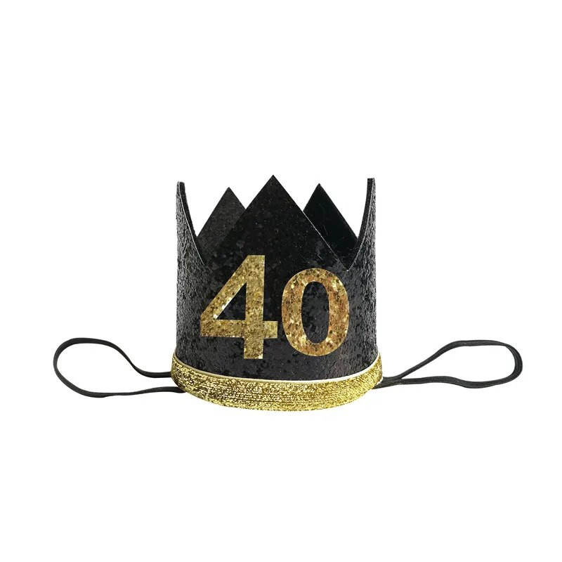 „Chicinlife“ 1 vnt. 30 40 50 60 metų karūnos gimtadienio galvos apdangalas Gimtadienio vakarėlio kepuraitės suaugusiesiems jubiliejinės kepuraitės galvos apdangalo dekoro reikmenys