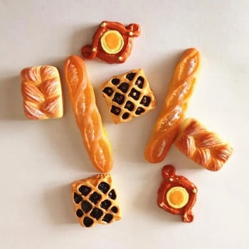 8 τεμ. Home Craft Mini Food Στολίδι ψωμιού Μινιατούρα διακόσμηση κουκλόσπιτου Αξεσουάρ κούκλας σπιτιού Ψεύτικα κρουασάν παιχνίδια κουζίνας