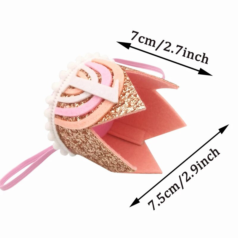 1 buc Curcubeu Boho One 1st 2 3 La mulți ani Coroană Pălărie Bentiță Bentita pentru păr Rezită foto Baby Shower 1st Birthday Party Decoration