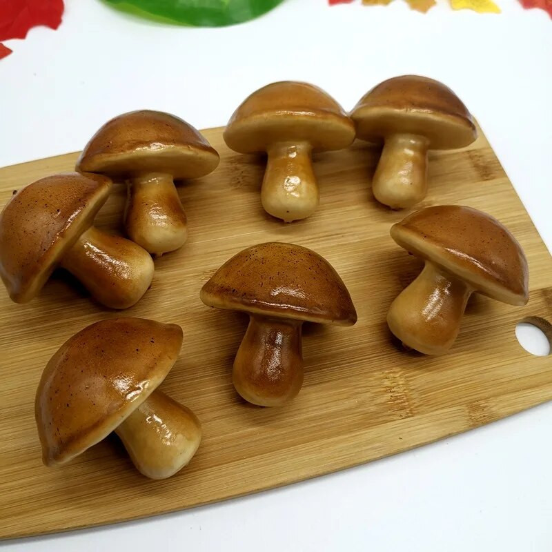 Élelmiszer-szimulációs modell Hamis hab gomba zöldséges ételek fotó kellékek Vicces Pleurotus Ostreatus asztaldísz bolt bemutató modell