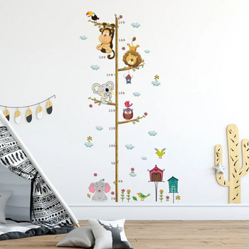 Карикатурен стикер за стена за измерване на височината за деца, малки деца, таблица за растеж, стикер, детска стая, спалня, дроп доставка