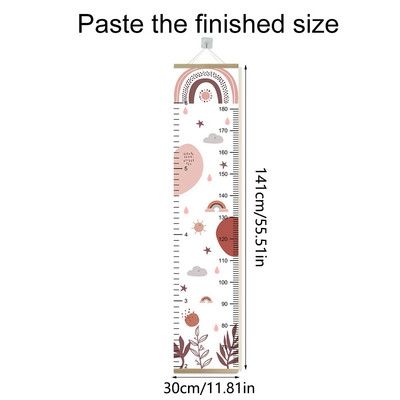 Babagyermek dekoratív növekedési diagramja Rajzfilm magasságmérő függő vonalzók fali dekoráció óvodai gyerekeknek fiú fiúk lányok