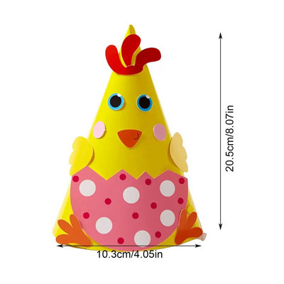 Vaikų pasidaryk pats Velykų neaustinė kepurė su zuikiu kiaušinių medžiaga Rankų darbo amatai vaikų atostogų animacinių filmukų vakarėliui