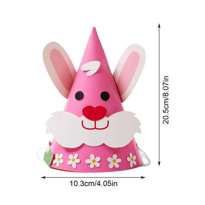 Vaikų pasidaryk pats Velykų neaustinė kepurė su zuikiu kiaušinių medžiaga Rankų darbo amatai vaikų atostogų animacinių filmukų vakarėliui