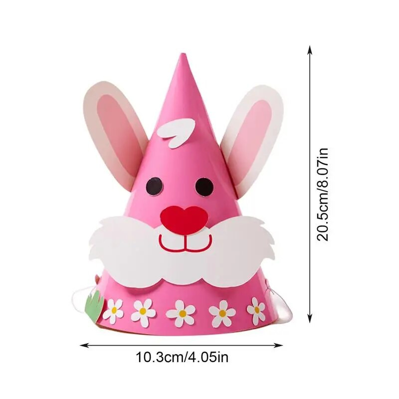 Vaikų pasidaryk pats Velykų neaustinė kepurė su zuikiu kiaušinių medžiaga Rankų darbo amatai vaikų atostogų animacinių filmukų vakarėliui