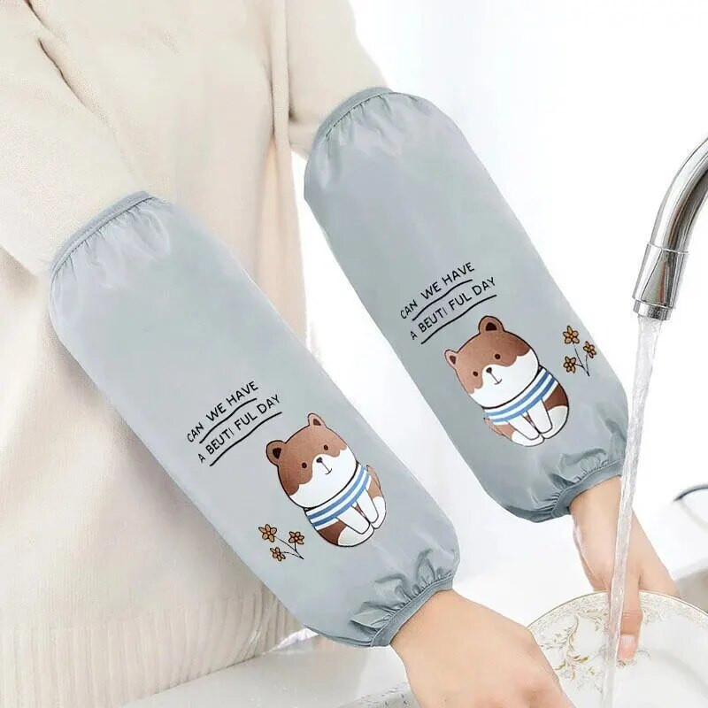 Husă impermeabilă pentru mâneci, rezistentă la ulei, pentru uz casnic, rezistentă la uzură, murdărie, drăguț, bucătărie, bărbat, pete de ulei, protectie, desene animate, student toamna