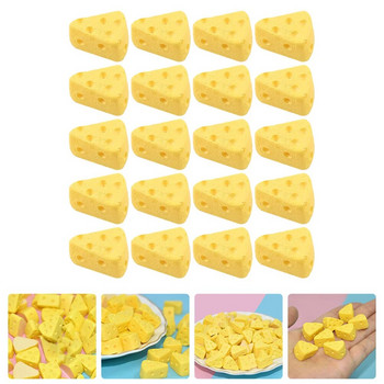 50 τμχ Διακοσμήσεις για τούρτα προσομοίωσης Φέτες τσένταρ Μίνι κέικ τυρί ψεύτικα φαγητά Πλαστικά παιδικά αξεσουάρ σπιτιού