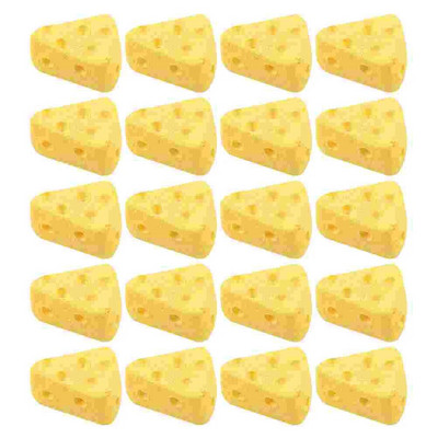 50 db Szimulációs torta buli díszek Cheddar szeletek Hamis étel sajt modellek Mini torták műanyag gyermek otthoni kiegészítők