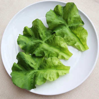 3 τεμ. Τεχνητά φύλλα μαρουλιού Διακοσμητικό λαχανικών Σαλάτα Πράσινα Προσομοίωση Φύλλα λαχανικών Ζωντανή διακόσμηση γιρλάντα Κατάστημα τροφίμων