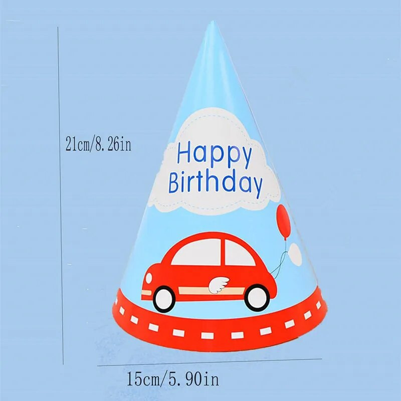 10 bucăți pălărie curcubeu pentru petrecere de aniversare pentru copii, decorare pentru coroană, șapcă de hârtie, model de desene animate, festival, pălărie colorată de ziua de naștere