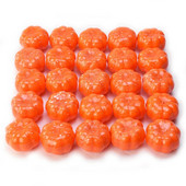 25/50 gab 3,5 cm mini mākslīgais ķirbju viltojums simulācijas pārtikas dārzeņi mājām Helovīna ballītei apelsīnu ķirbju rekvizīti DIY amatniecība