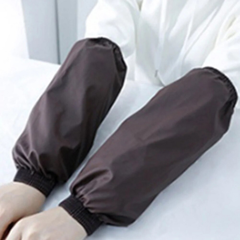 1 pereche de mâneci PU impermeabile, rezistente la ulei, accesorii pentru curățarea bucătăriei de acasă, mâneci impermeabile, mâneci pentru brațe pentru adulți