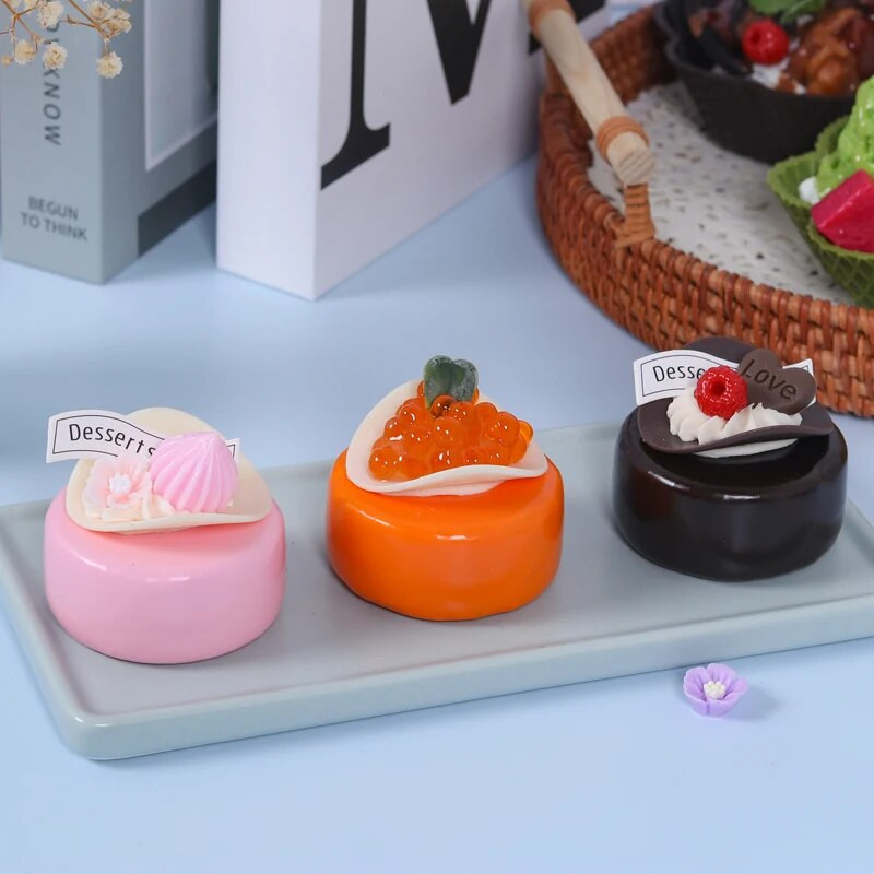 1 db Műgyümölcs torta sütik Hamis étel dekorációs fotózás Pro ételszimulációs tortamodell Tea asztaldísz FCYY-072