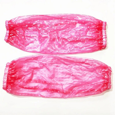 Manșon PVC rezistent la apă Manșon lung pentru bucătărie de uz casnic Anti-ulei Manșon pentru adulți, pur impermeabil, transparent cu buline