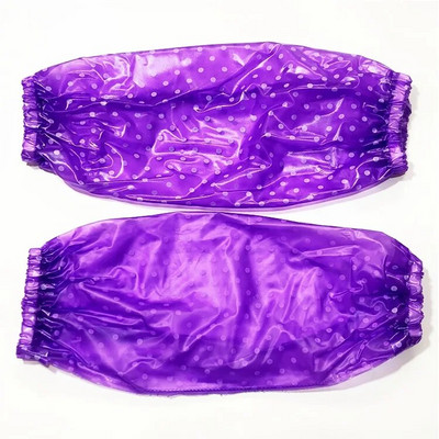 Manșon PVC rezistent la apă Manșon lung pentru bucătărie de uz casnic Anti-ulei Manșon pentru adulți, pur impermeabil, transparent cu buline